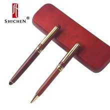 Shichen A099 элегантный подарок двойная деревянная шариковая ручка и роликовая ручка 0,7 мм и 1,0 мм nib. Школьная офисная деловая ручка для подарка