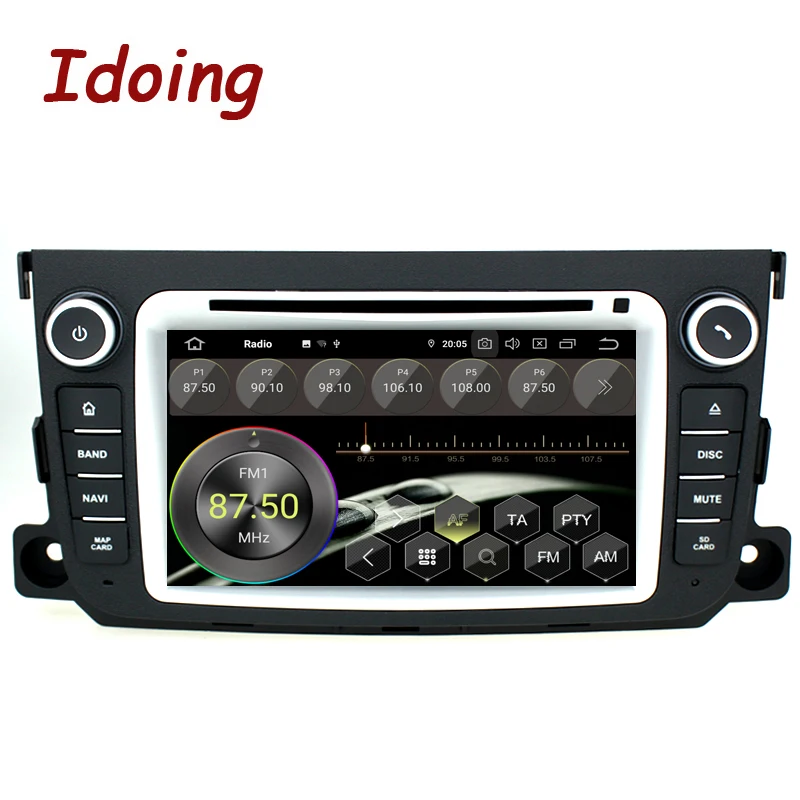 Idoing " Восьмиядерный 2Din Andriod9.0 автомобильный Радио, DVD, GPS мультимедийный плеер 4G+ 64G для Mercedes-Benz Smart ips экран навигация wifi