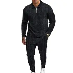 Survêtement Hip Hop pour hommes, vêtements de printemps, haut à col rabattu, pantalon, pull, Absorption de sueur, couleur unie, 2021 