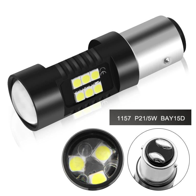 2 шт. автомобиль свет 1156 светодиодный BA15S P21W светодиодный BAU15S PY21W BAY15D 1157 P21/5 Вт R5W 21 SMD 3030 автомобильные лампы накаливания светодиодный 12 V-24 V Автомобильный Стайлинг