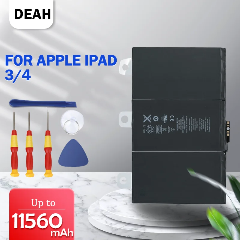 11560 мАч планшет Батарея для iPad 3 4 Замена A1403 A1416 A1430 A1433 A1459 A1460 iPad3 iPad4 Bateria +