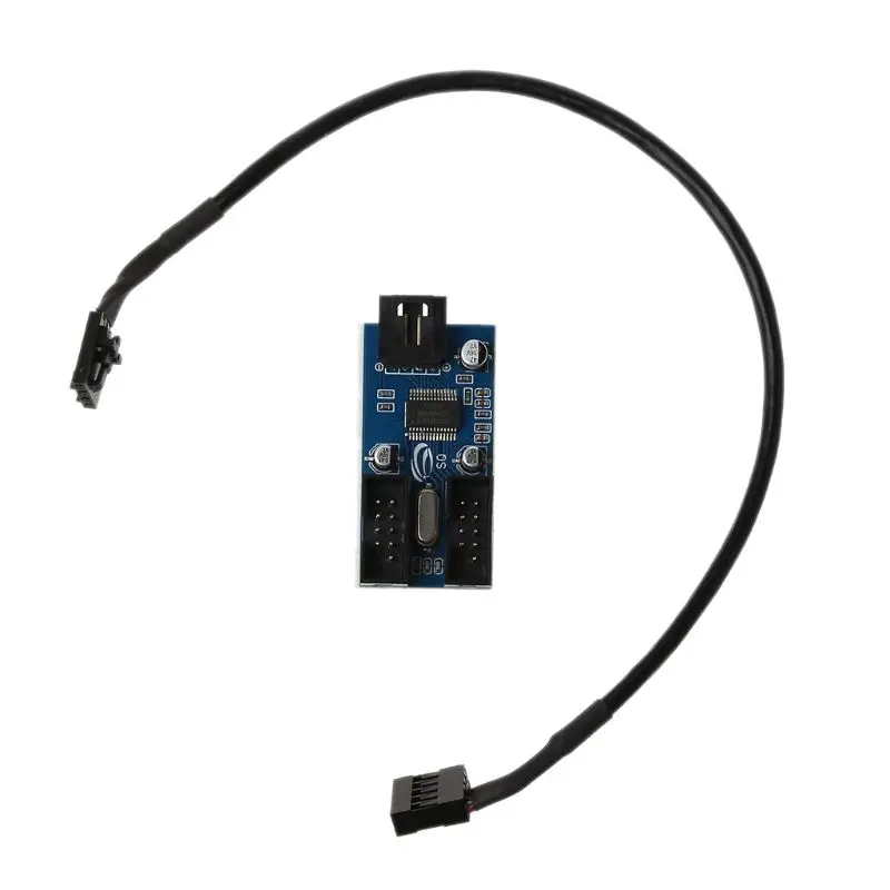 Материнская плата USB 9Pin Интерфейс заголовок сплиттер отклонения в размерах на 1-2