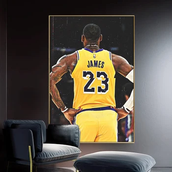 

painting by numbers art paint by number Hand-painted NBA basketball 23rd James room corridor decorative painting