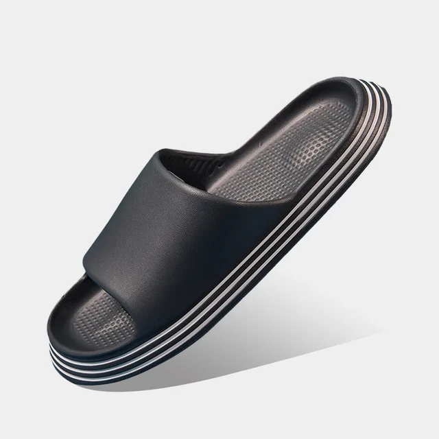 Zapatillas de baño ligeras antideslizantes para hombre y mujer, chanclas de baño con agujeros de drenaje masaje EVA, para interior y piscina, Verano - AliExpress Calzado