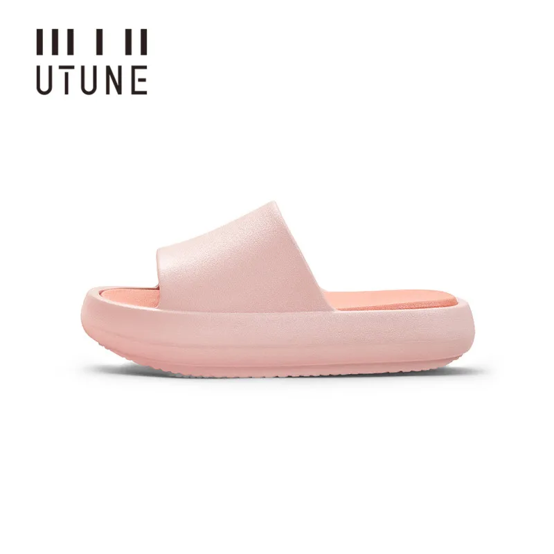Шлепанцы UTUNE для женщин летняя Уличная обувь на платформе мягкие пляжные