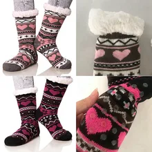 Носки женские и мужские зимние рождественские носки с мультяшным принтом женские шерстяные вязаные длинные кашемировые носки унисекс