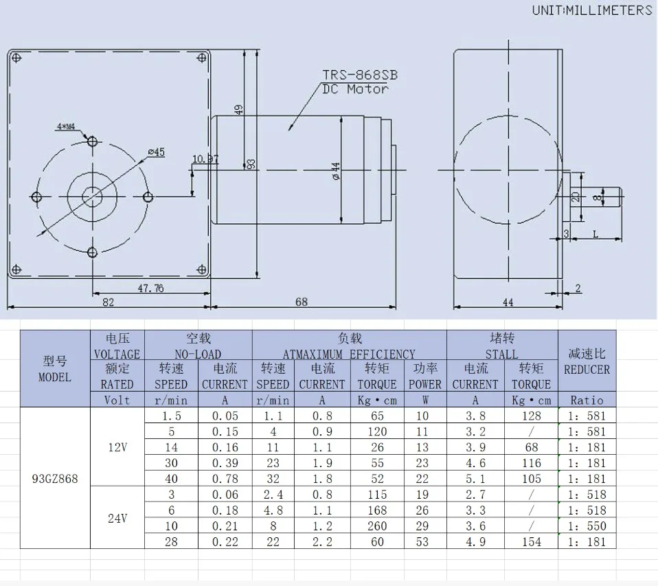 93GZ868 DC мотор-редуктор 12V 24V 1,5-40 RPM с редуктором высокий крутящий момент Электрический мотор-редуктор с CW/CCW самоблокирующейся функцией