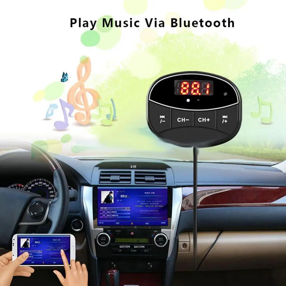 Беспроводной Bluetooth fm-передатчик конвертер MP3-плеер Автомобильное двойное зарядное устройство USB
