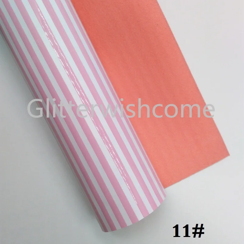 Glitterwishcome 21X29 см A4 размер винил для бантов печатные полосы Кожа Fabirc искусственная кожа листы для бантов, GM008B