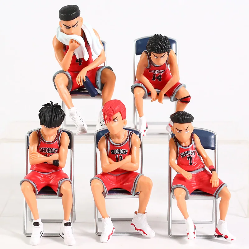Slam Dunk Hanamichi Sakuragi рукава Kaede Акаги Такенори Miyagi Ryota Mitsui Hisashi сидящие Ver ПВХ Фигурки