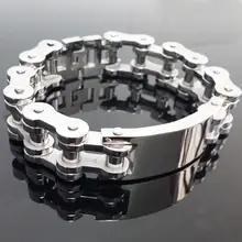 Женские шикарные тяжелые 20 мм Широкие мужские мотоциклетные цепи из нержавеющей стали Байкер ID браслет серебро высокое полированное качество для подарков