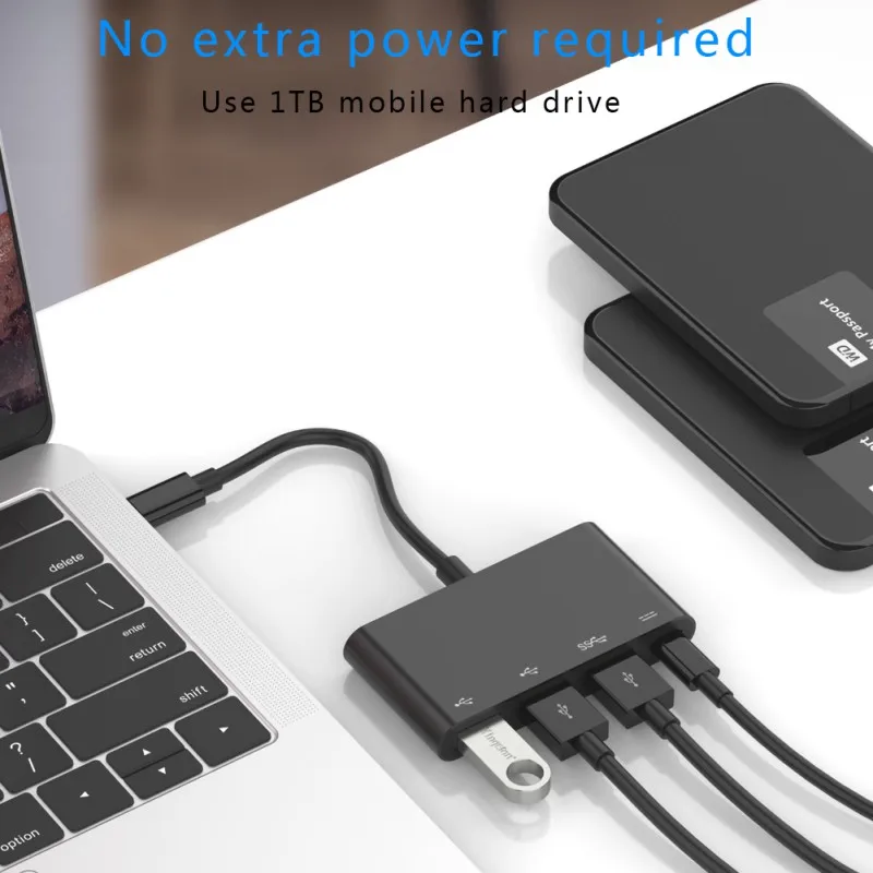 Алюминиевая заглушка и воспроизведение типа с к USB хаб-конвертер типа c к USB2.0+ USB3.0 концентратор+ PD конвертер для MacBook