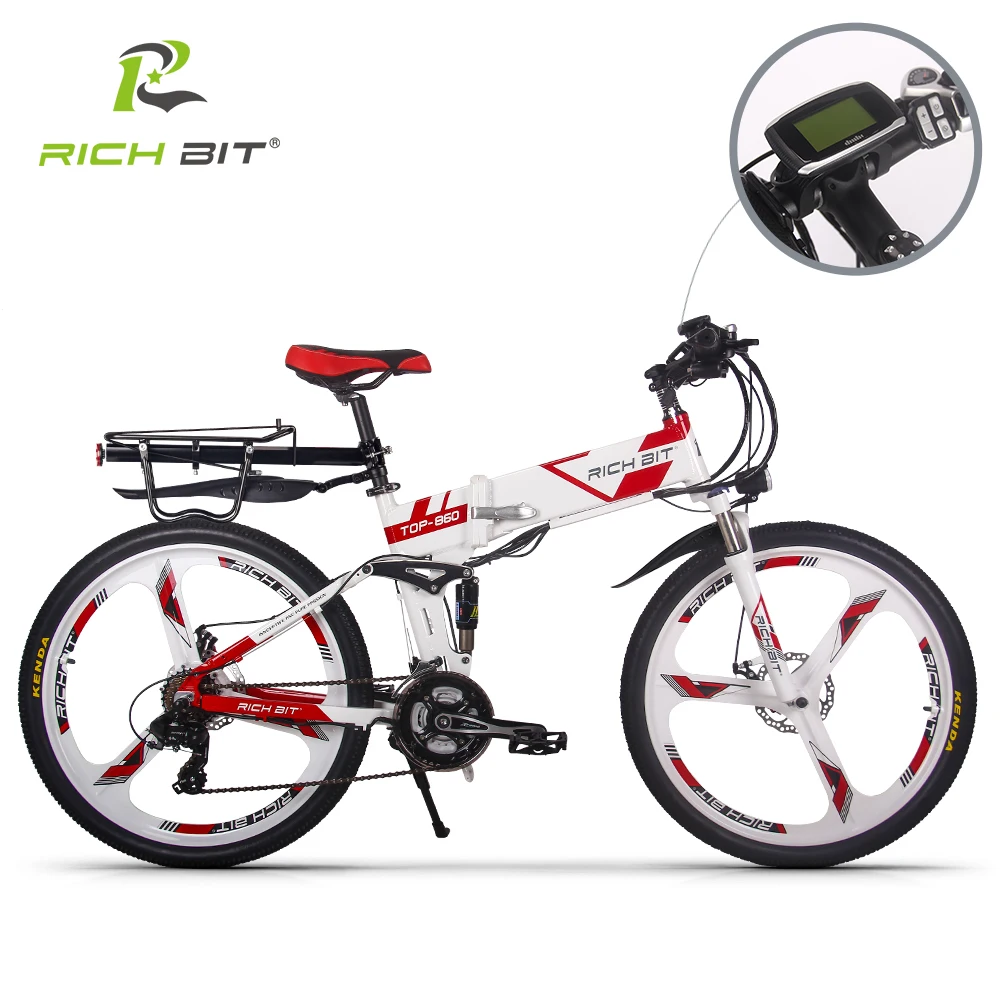 Горный Гибридный электровелосипед RichBit 36 В * 250 Вт 12 8 А. Ч. с литиевой батареей|folding