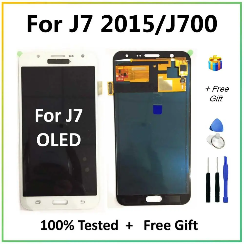 OLED для Samsung Galaxy J7 2015 J700 ЖК-дисплей сенсорный экран дигитайзер сборка Замена J700F J700M