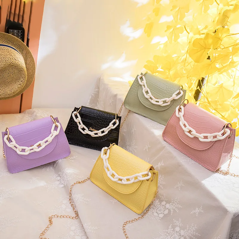 

2020 New Fashion Women Messenger Bag Female PU Leather Crossbody Small Square Bag Vintage Solid Style Shoulder Bags Handbag