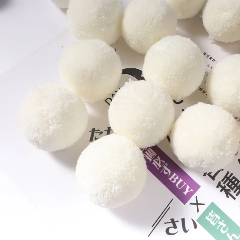 White Pompom 1.5cm/2cm/2.5cm/3cm/4cm/5cm Soft Pompones Party Home Wedding Clothing DIY Sewing Toys Craft Accessories