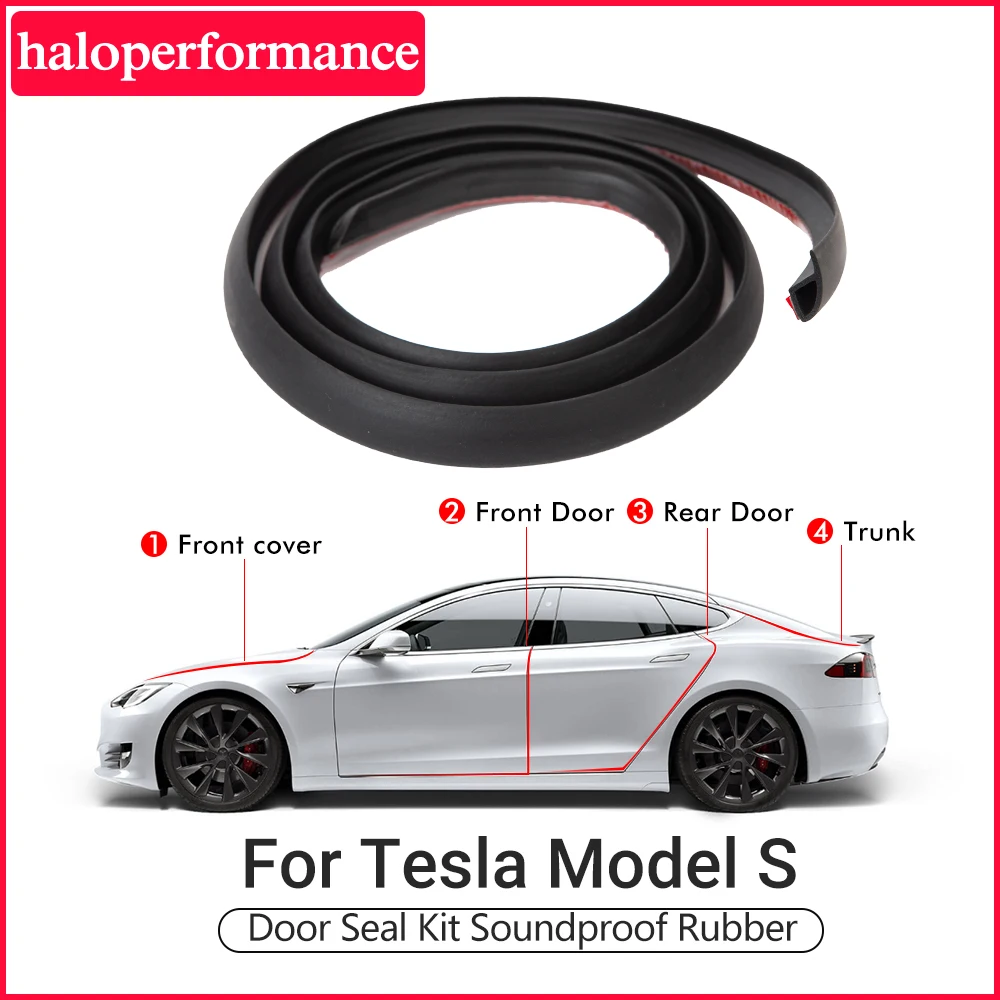 Door Black Tesla Model 3 And Model Y Wind Noise Reduction Kit Sunroof