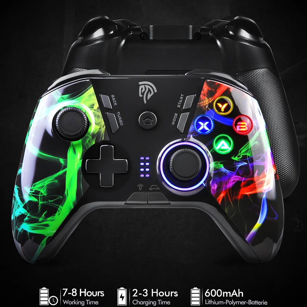 Controlador de Controle sem Fio para Ps3 Joystick com 4 Easysmx Windows Android Nintendo Switch Botões Personalizados Esm-9110 pc 10 - Image 2