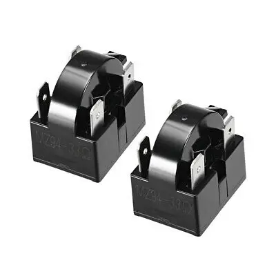 

2 Pcs 33 Ohm 4 Pin Refrigerator PTC Starter Relay Black