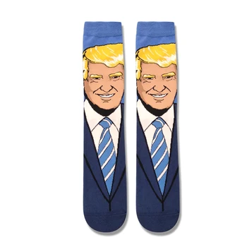 

2020 obama trump socks funny american style hiphop socks Novelty Cartoon Sokken Cotton Men Socks Creative Donald Trump socks