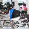 190T Black Blue Design Waterproof Motorcycle Covers Motors Dust Rain Snow UV Protector Cover Indoor Outdoor M L XL XXL XXXL D35 ► Photo 3/6