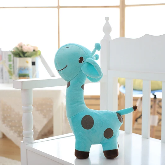 25~80cm Cute Standing Giraffe Stuffed Doll Colorful Happy Cartoon Plush Toy Baby Children Appeasing Animal Xmas Gift