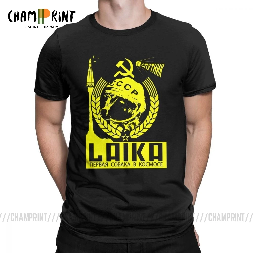 Cnythnk Russia Vintage T-Shirts Men Casual Pure Cotton Tee Shirt Artificial Earth Satellite T Gift Idea Clothes |