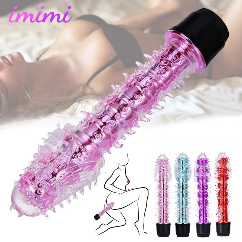 Female Crystal Silicone Vibrator Deep Stimulation Dildo AV Magic Wand G Spot Vibrating Penis Sex Toy for Women Clitoris Massager