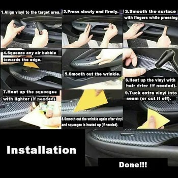 

Carbon fiber Panel frame sticker For BMW 3 Series E90 2005-2012 Set Car Trim Gear shift Controller Accessory