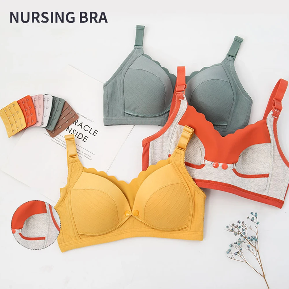 Breast Feeding Bra Pregnant Women's Underwear Front Open Button Thin Bra  Breast Milk Gathering Anti Sagging Breast Milk Feeding - Maternity & Nursing  Bras - AliExpress