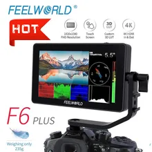 Монитор сенсорный FEELWORLD F6 PLUS, 5,5 дюйма, IPS, 3D, LUT, 4K, HDMI Монитор сенсорный FEELWORLD F6 PLUS, 5,5 дюйма, IPS, 3D, LUT, 4K, HDMI