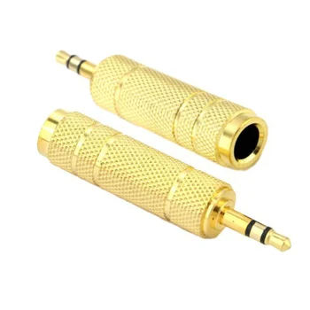 

200pcs/lot 3.5mm Male to 6.5mm Female Stereo Audio AUX Adapter Plug Jack Adaper