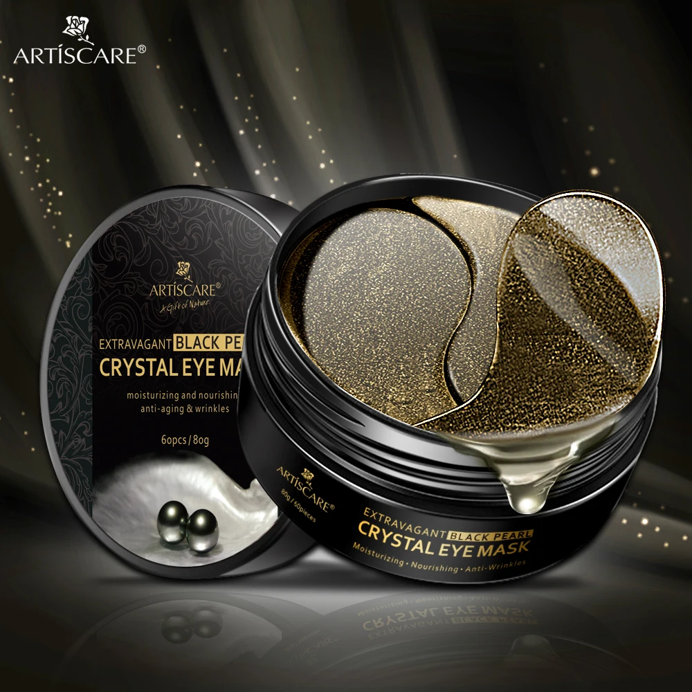 ARTISCARE Extravagant Black Pearl Crystal Eye Mask Anti wrinkle Remove Dark Circle Eye Bag Eye Patches Moisturizing 60pcs