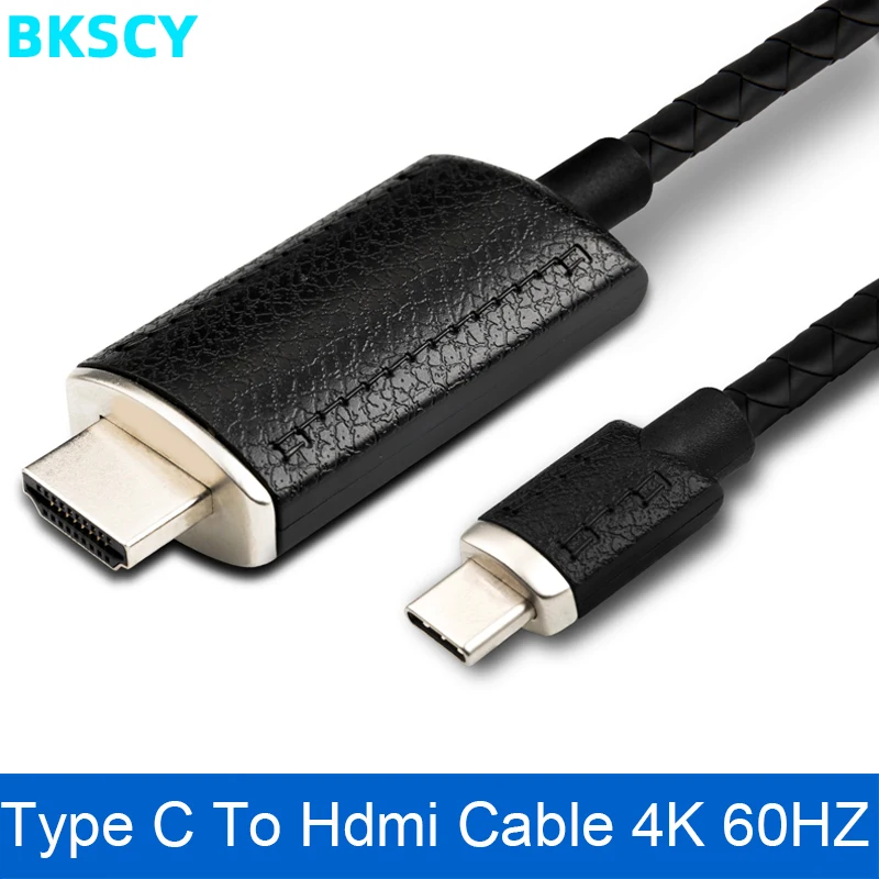 

BKSCY USB C To HDMI Adapter 4K 60Hz Type C 3.1 Male To HDMI Male Cable Adapter for Samsung S9/S8 HUAWEI Mate10 P20 Pro