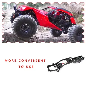 

L003 Cutting Free Front Wave Box Half Frame For Rc Axial Scx10 Metal Chassis Frame With Front Gearbox For Body Shell