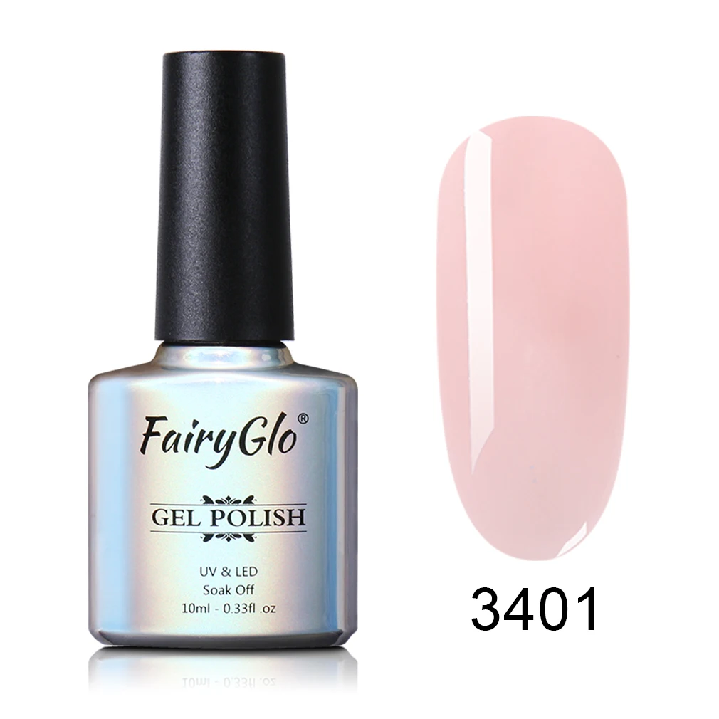 FairyGlo 10 мл прозрачный желе УФ гель лак для ногтей гель лак Полупостоянный полупрозрачный драгоценный камень дизайн ногтей гель лак - Color: 3401