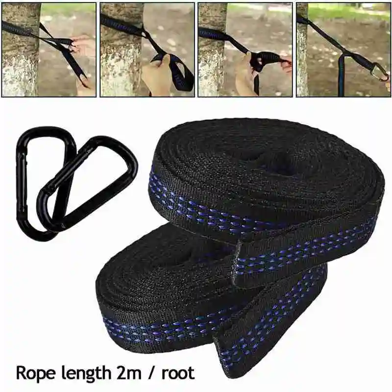 Hammock Strap 200cm Tree Hanging Spare Part Outdoor Camping Load Aerial Outdoor 200KG Hammock Portable Yoga X2T0