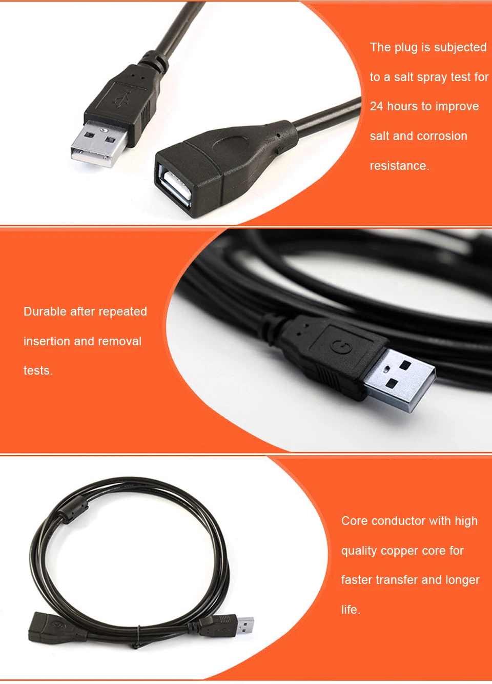 USB 2,0 Мужской к женскому USB кабель 1,5 м 3 м 5 м удлинитель провод супер скорость Расширение синхронизации данных кабель для ПК ноутбука клавиатуры