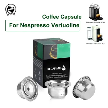 

4 Generation 230ML For Nespresso Vertuolin Coffee Capsule Stainlees Steel Coffee Filter Pod Rich Crema Espress Pod for Delonghi