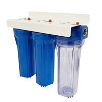 3 Stage Blue Whole House ระบบกรองน้ำ3/4 "ทองเหลืองพอร์ตไม่รวมตลับกรอง 2