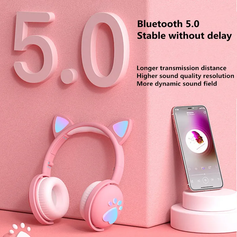 BK1 Bluetooth Headphones glowing cute 