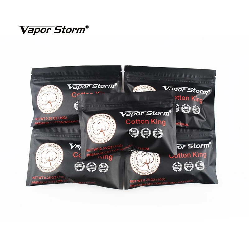 

3/5/10packs Vapor Strom Healthy Organic Cotton Coil Wick Heating Wire RDA Cotton 100% Tasteless Fiber DIY RBA RDTA Cotton Bacon