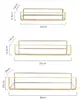 Nordic Retro Storage Tray Gold Rectangle Glass Makeup Organizer Tray Dessert Plate Jewelry Display Home Kitchen Decor 1