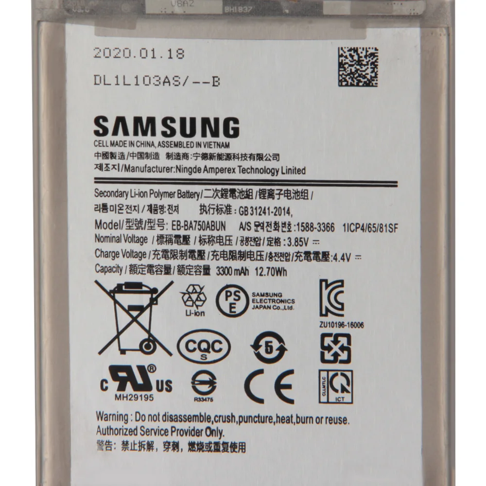 Оригинальная запасная аккумуляторная батарея для SAMSUNG Galaxy A7 2018 версия A730X A750F Φ A10