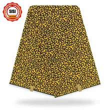 SISI Красивая Женская африканская восковая печатная ткань высокого качества хлопок 6 ярдов африканская парафинированная ткань для вечернего платья шитья