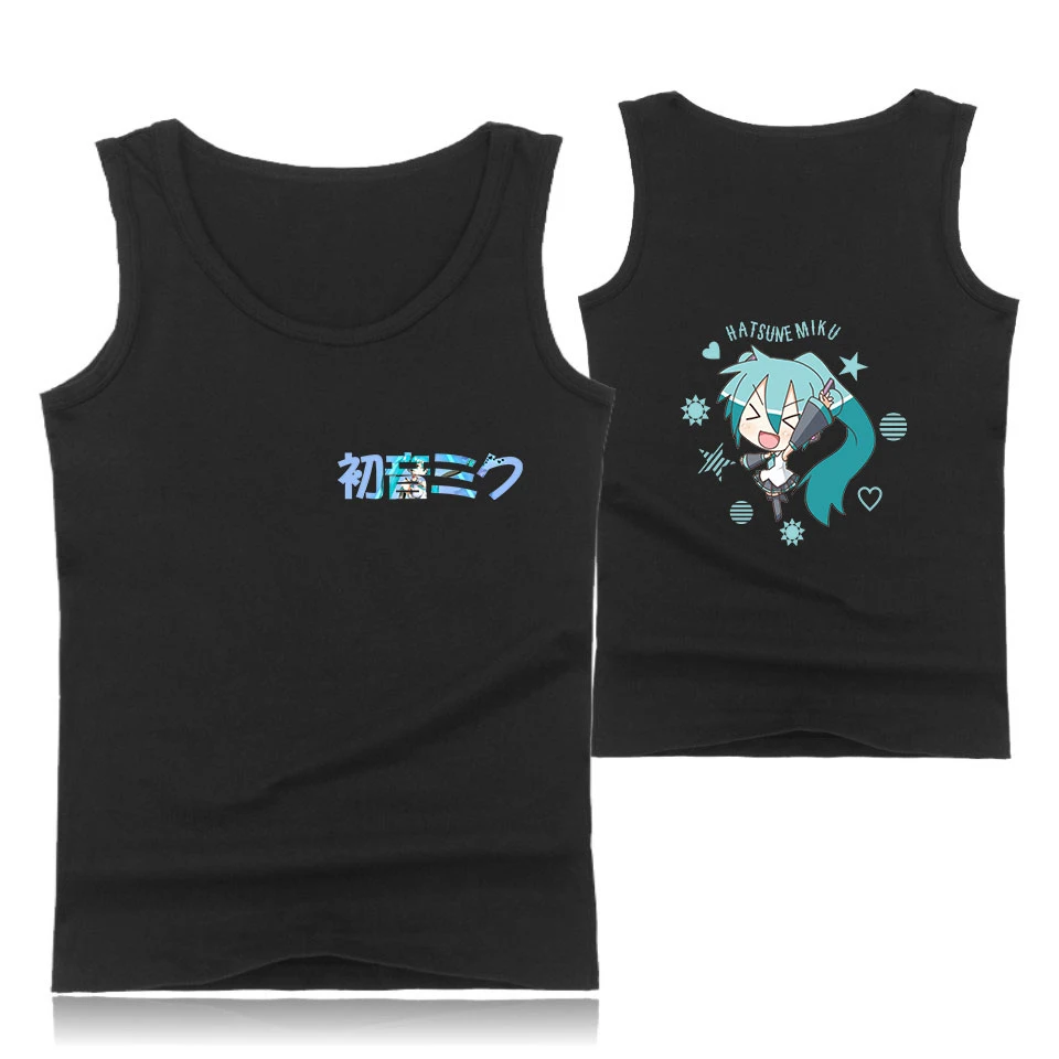 Hatsune Miku майка без рукавов Мужская Летняя модная повседневная жилетка популярная аниме майка Мужская XXS-4XL