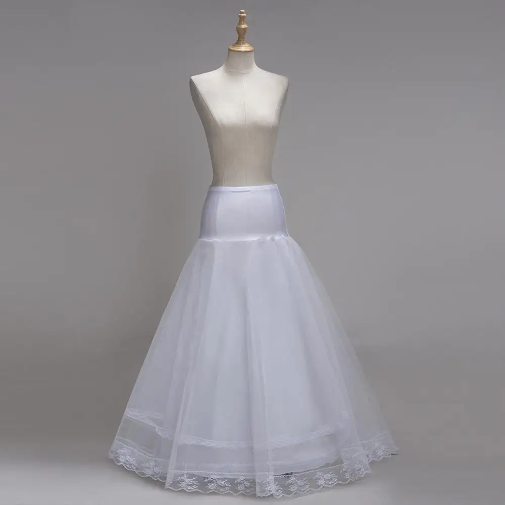 White 1 Hoop 1337 Черный обруч Длинная свадебная подъюбник кринолин бальное платье юбка нижняя юбка свадебные аксессуары Jupon Свадьба - Цвет: White 1 Hoop 1337