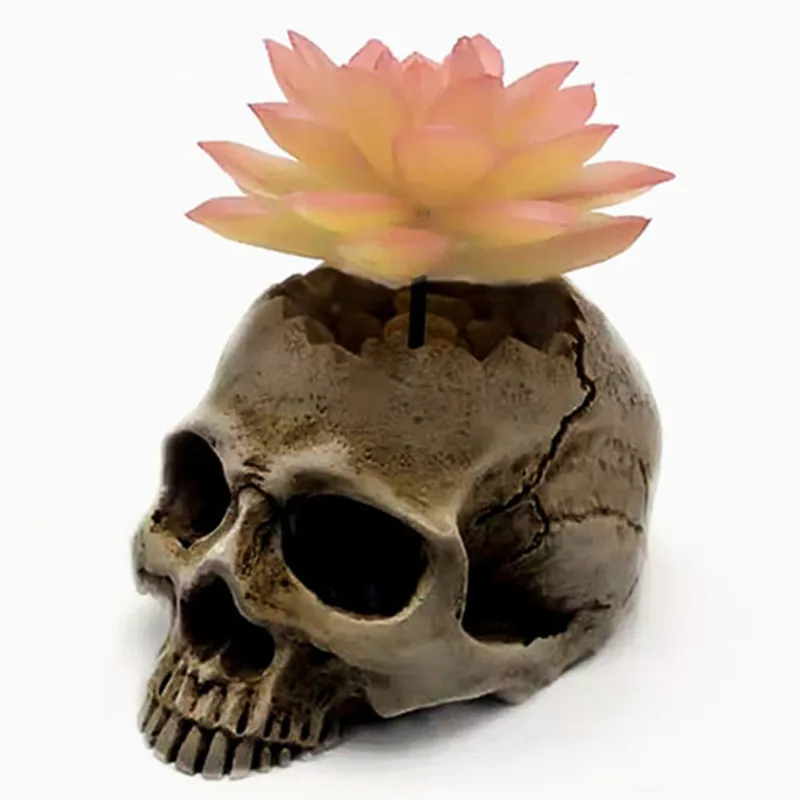 

Silicone mold 3d skull plant vase handmade resin concrete ashtray mold home interior decoration tools