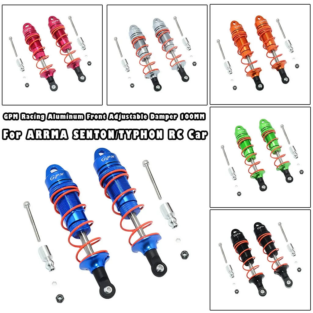 

GPM Racing Aluminum Front Adjustable Dampers 100MM For ARRMA SENTON/TYPH RC Car
