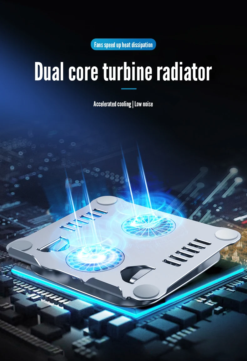 Laptop Foldable Stand Dual Fan Aluminum Alloy V4 16 H4dedfe55bd044f8d8f1d10febda34e2bK